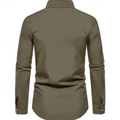 Men's Shirt Summer Shirt Casual Shirt Beach Shirt Collared Shirt Button Up Shirt Black White Burgundy Navy Blue Blue Long Sleeve Color Block Lapel Vacation Hawaiian Patchwork Clothing Apparel