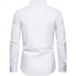 Men's Shirt Summer Shirt Casual Shirt Beach Shirt Collared Shirt Button Up Shirt Black White Burgundy Navy Blue Blue Long Sleeve Color Block Lapel Vacation Hawaiian Patchwork Clothing Apparel