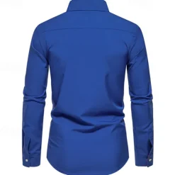 Men's Shirt Summer Shirt Casual Shirt Beach Shirt Collared Shirt Button Up Shirt Black White Burgundy Navy Blue Blue Long Sleeve Color Block Lapel Vacation Hawaiian Patchwork Clothing Apparel