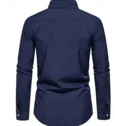 Men's Shirt Summer Shirt Casual Shirt Beach Shirt Collared Shirt Button Up Shirt Black White Burgundy Navy Blue Blue Long Sleeve Color Block Lapel Vacation Hawaiian Patchwork Clothing Apparel