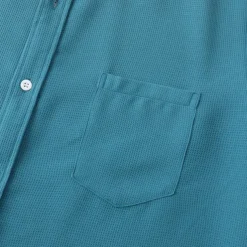 Men's Shirt Summer Shirt Casual Shirt Beach Shirt Button Up Shirt White Light Green Navy Blue Blue Purple Short Sleeve Plain Lapel Vacation Hawaiian Pocket Clothing Apparel Polyester Fashion Casual