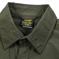 Men's Shirt Summer Shirt Casual Shirt Button Up Shirt Cargo Shirt khaki Dark Grey Army Green Short Sleeve Plain Shirt Collar Vacation Hawaiian Pocket Clothing Apparel 100% Cotton Fashion Casual