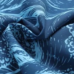 Men's Shorts Beach Shorts Drawstring Ocean Abstract Abstract Art Breathable Quick Dry Knee Length Outdoor Vacation Home Vacation Ethnic Style Lake blue Navy Blue Stretchy