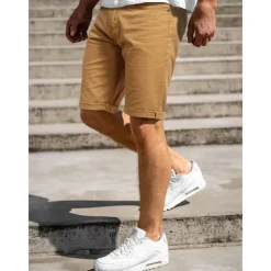 Men's Shorts Chino Shorts Bermuda shorts Pocket Plain Comfort Breathable Outdoor Daily Going out 100% Cotton Fashion Streetwear Blue Khaki