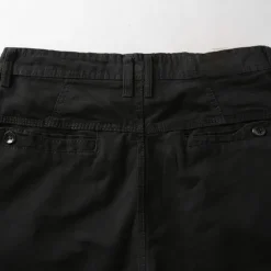 Men's Shorts Chino Shorts Bermuda shorts Pocket Plain Comfort Breathable Outdoor Daily Going out 100% Cotton Fashion Streetwear Black Navy Blue