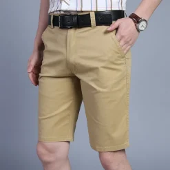Men's Shorts Chino Shorts Bermuda shorts Pocket Plain Comfort Breathable Outdoor Daily Going out Cotton Blend Fashion Streetwear Army Green Orange
