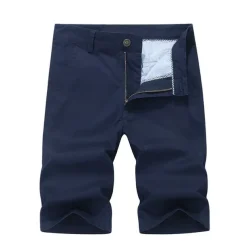 Men's Shorts Chino Shorts Bermuda shorts Pocket Plain Comfort Breathable Outdoor Daily Going out Cotton Blend Fashion Streetwear Army Green Orange