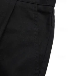 Men's Shorts Linen Shorts Dress Shorts Summer Shorts Pleated Shorts Buttons Pocket Pleats Plain Comfort Breathable Short Casual Daily Holiday Fashion Designer Black White