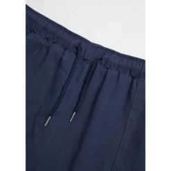 Men's Shorts Linen Shorts Summer Shorts Beach Shorts Capri Pants Pocket Drawstring Elastic Waist Plain Comfort Breathable Outdoor Daily Going out Fashion Streetwear Black White