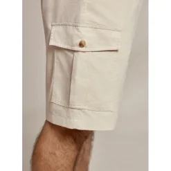 Men's Shorts Linen Shorts Summer Shorts Front Pocket Straight Leg Plain Comfort Breathable Knee Length Party Outdoor Casual Fashion Basic Khaki