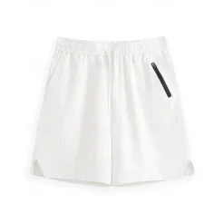 Men's Shorts Linen Shorts Summer Shorts Beach Shorts Pocket Drawstring Elastic Waist Plain Comfort Breathable Short Casual Daily Holiday Fashion Classic Style White Army Green