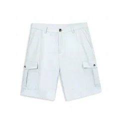 Men's Shorts Linen Shorts Summer Shorts Front Pocket Straight Leg Plain Comfort Breathable Knee Length Party Outdoor Casual Fashion Basic White