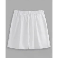 Men's Shorts Linen Shorts Summer Shorts Split Front Pocket Straight Leg Plain Comfort Breathable Knee Length Party Outdoor Casual Fashion Basic Black White