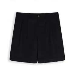 Men's Shorts Linen Shorts Dress Shorts Summer Shorts Pleated Shorts Pocket Pleats Straight Leg Plain Comfort Breathable Short Casual Daily Holiday Fashion Designer Black White