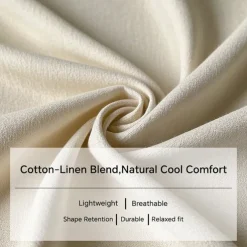 Men's Shorts Linen Shorts Summer Shorts Crop Beach Shorts Drawstring Elastic Waist Straight Leg Plain Comfort Breathable Calf-Length Sports Outdoor Casual Daily Streetwear Classic Style Black Wine