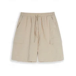 Men's Shorts Linen Shorts Summer Shorts Beach Shorts Drawstring Elastic Waist Multi Pocket Plain Knee Length Outdoor Beach Hawaiian Casual ArmyGreen Black Inelastic