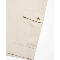 Men's Shorts Linen Shorts Summer Shorts Front Pocket Straight Leg Plain Comfort Breathable Knee Length Party Outdoor Casual Fashion Basic White Khaki