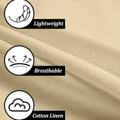 Men's Shorts Linen Shorts Summer Shorts Front Pocket Straight Leg Plain Comfort Breathable Knee Length Party Outdoor Casual Fashion Basic White Khaki