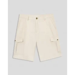 Men's Shorts Linen Shorts Summer Shorts Front Pocket Straight Leg Plain Comfort Breathable Knee Length Party Outdoor Casual Fashion Basic White Khaki