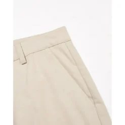 Men's Shorts Linen Shorts Summer Shorts Front Pocket Straight Leg Plain Comfort Breathable Knee Length Party Outdoor Casual Fashion Basic White Khaki