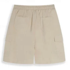 Men's Shorts Linen Shorts Summer Shorts Pocket Drawstring Elastic Waist Plain Comfort Breathable Short Casual Daily Holiday Fashion Classic Style Black White