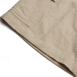 Men's Shorts Linen Shorts Summer Shorts Pocket Drawstring Elastic Waist Plain Comfort Breathable Short Casual Daily Holiday Fashion Classic Style Black White