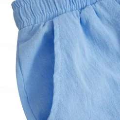 Men's Shorts Linen Shorts Summer Shorts Pocket Drawstring Elastic Waist Plain Comfort Breathable Short Casual Daily Holiday Fashion Classic Style Light Khaki Black