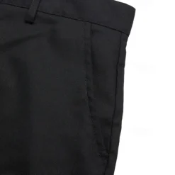 Men's Shorts Linen Shorts Dress Shorts Summer Shorts Zipper Buttons Pocket Plain Comfort Breathable Outdoor Daily Going out Fashion Casual Black White