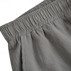 Men's Shorts Linen Shorts Summer Shorts Beach Shorts Pocket Drawstring Elastic Waist Plain Comfort Breathable Knee Length Casual Daily Holiday Fashion Classic Style Black White