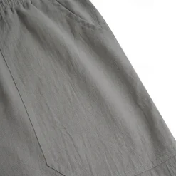 Men's Shorts Linen Shorts Summer Shorts Beach Shorts Pocket Drawstring Elastic Waist Plain Comfort Breathable Knee Length Casual Daily Holiday Fashion Classic Style Black White