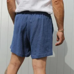 Men's Shorts Linen Shorts Summer Shorts Pocket Drawstring Elastic Waist Plain Comfort Breathable Short Casual Daily Holiday Fashion Classic Style Black White