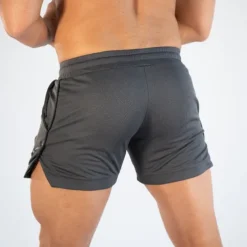 Men's Shorts Sports Going out Weekend Running Casual Drawstring Elastic Waist Plain Knee Length Gymnatics Activewear Lake blue Wine Red Micro-elastic