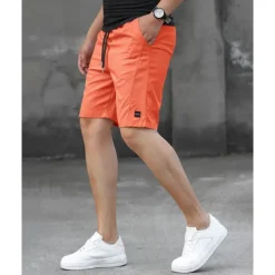 Men's Shorts Summer Shorts Work Shorts Casual Shorts Pocket Drawstring Elastic Waist Plain Comfort Breathable Short Outdoor Vacation Sport Casual Black Pink