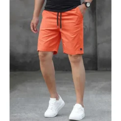 Men's Shorts Summer Shorts Work Shorts Casual Shorts Pocket Drawstring Elastic Waist Plain Comfort Breathable Short Outdoor Vacation Sport Casual Black Pink
