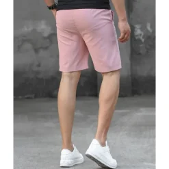 Men's Shorts Summer Shorts Work Shorts Casual Shorts Pocket Drawstring Elastic Waist Plain Comfort Breathable Short Outdoor Vacation Sport Casual Black Pink