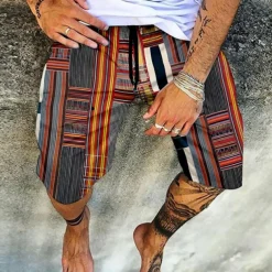 Men's Shorts Summer Shorts Beach Shorts Elastic Waist Print Graphic Prints Outdoor Knee Length Daily Beach Hawaiian Designer 1 2 Micro-elastic