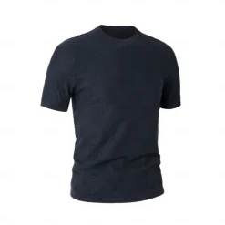 Men's Silk Linen Cotton T Shirt Checkerboard Crew Neck School Training Short Sleeve Crewneck Knitting Clothing Apparel Knitwear Vacation Vintage Neutral