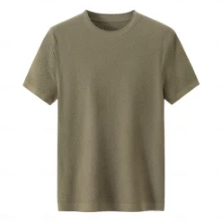 Men's Silk Linen Cotton Crew Neck Knit T Shirt School Training Twisted Clothing Apparel Knitwear Vacation Vintage Neutral