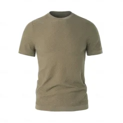 Men's Silk Linen Cotton Crew Neck Knit T Shirt School Training Twisted Clothing Apparel Knitwear Vacation Vintage Neutral