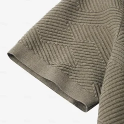 Men's Silk Linen Cotton Crew Neck Knit T Shirt School Training Twisted Clothing Apparel Knitwear Vacation Vintage Neutral
