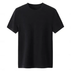 Men's Silk Linen Cotton Crew Neck Knit T Shirt School Training Twisted Clothing Apparel Knitwear Vacation Vintage Neutral