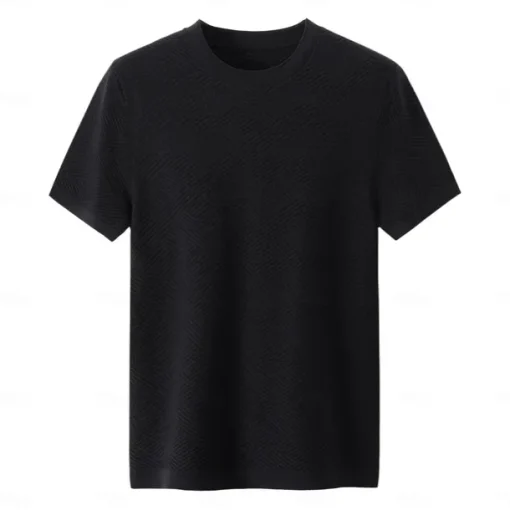 Men's Silk Linen Cotton Crew Neck Knit T Shirt School Training Twisted Clothing Apparel Knitwear Vacation Vintage Neutral