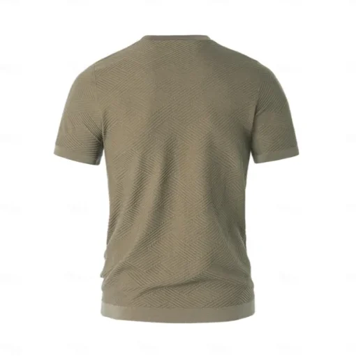 Men's Silk Linen Cotton Crew Neck Knit T Shirt School Training Twisted Clothing Apparel Knitwear Vacation Vintage Neutral