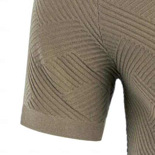 Men's Silk Linen Cotton Crew Neck Knit T Shirt School Training Twisted Clothing Apparel Knitwear Vacation Vintage Neutral