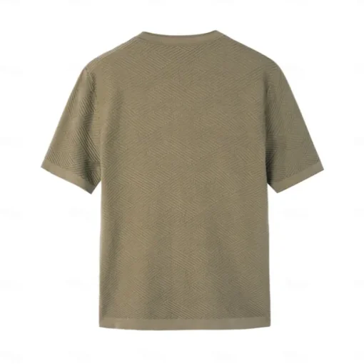 Men's Silk Linen Cotton Crew Neck Knit T Shirt School Training Twisted Clothing Apparel Knitwear Vacation Vintage Neutral