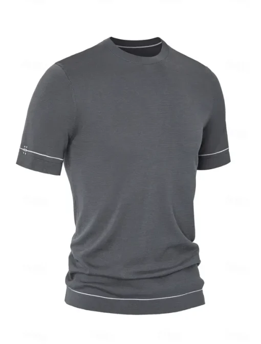 Men's Silk Linen Cotton T Shirt Short Sleeve Crew Neck Summer Solid Color Daily Casual Daily Leisure Color Block Vacation Causal Casual Dark Gray Black White Top Tee for Men