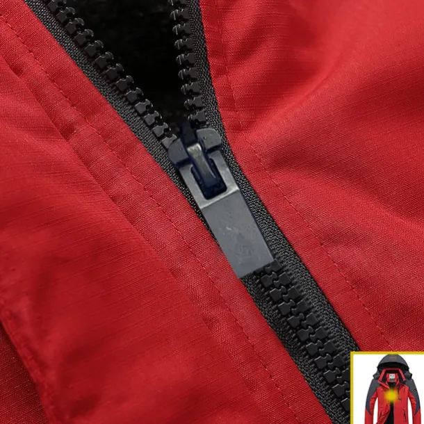 Men's Ski Jacket Gorpcore Softshell Fleece Jacket Waterproof Rain Jacket Winter Outdoor Thermal Warm Windproof Windbreaker Trench Coat Top Outerwear Skiing Camping Hiking Casual Denim Blue Red Green