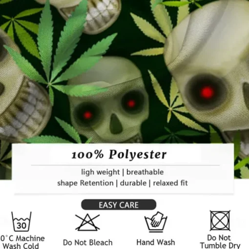 Men's Skull Halloween Costumes Button Up Shirt Short Sleeve Hawaiian Casual Vacation Party Evening Wear Daily Summer Collared Shirts Button Up 3D Print Green
