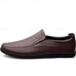 Men's Slip-On Faux Leather Loafers with Lightweight Sole – Comfortable and Stylish for Business, Casual and Daily Wear