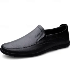 Men's Slip-On Faux Leather Loafers with Lightweight Sole – Comfortable and Stylish for Business, Casual and Daily Wear